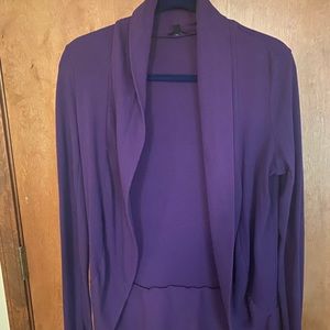 Express open front cardigan purple size S
